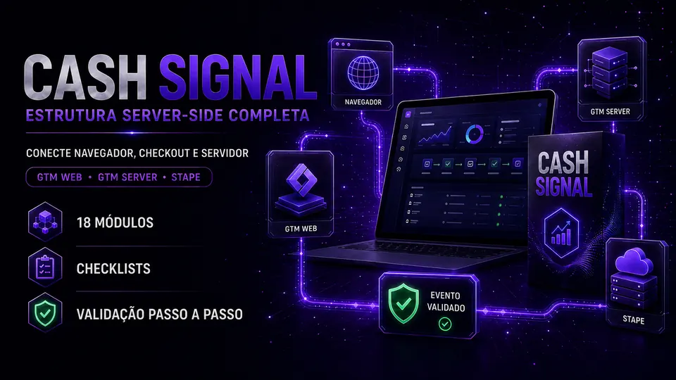 Cash Signal — conexão entre navegador, checkout e servidor